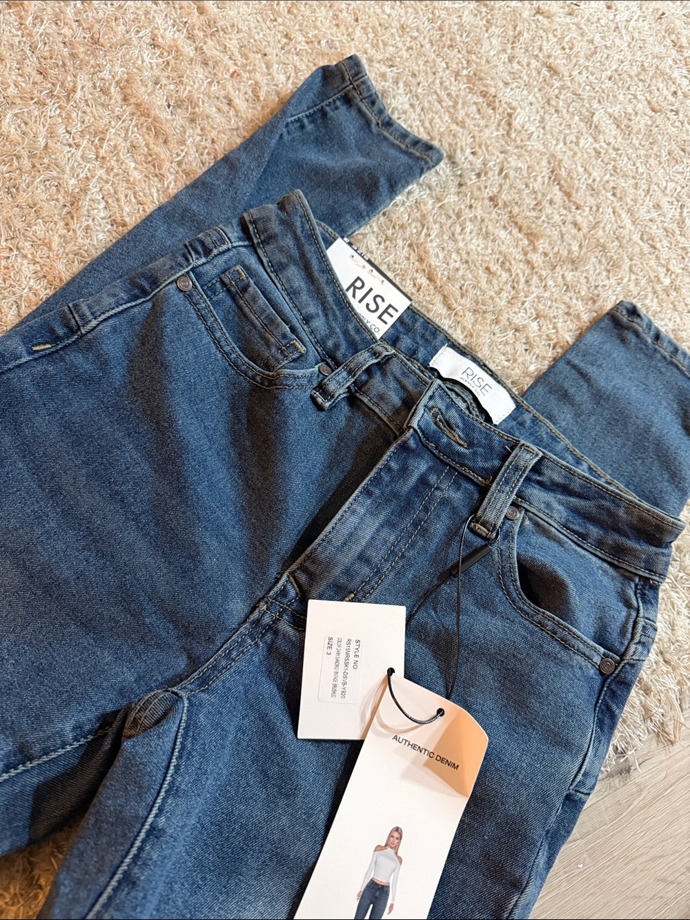 Dark Blue High-Waist Jeans